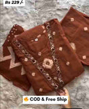 straight Kurti with pants and dupatta