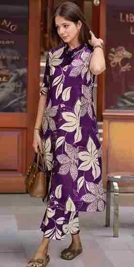 Women Viscose Rayon Kurta Pant Set