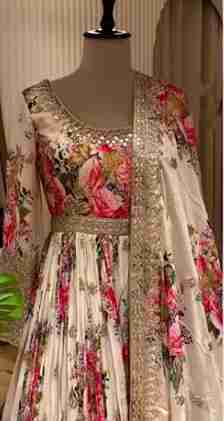 Gown with Pent Dupatta Set