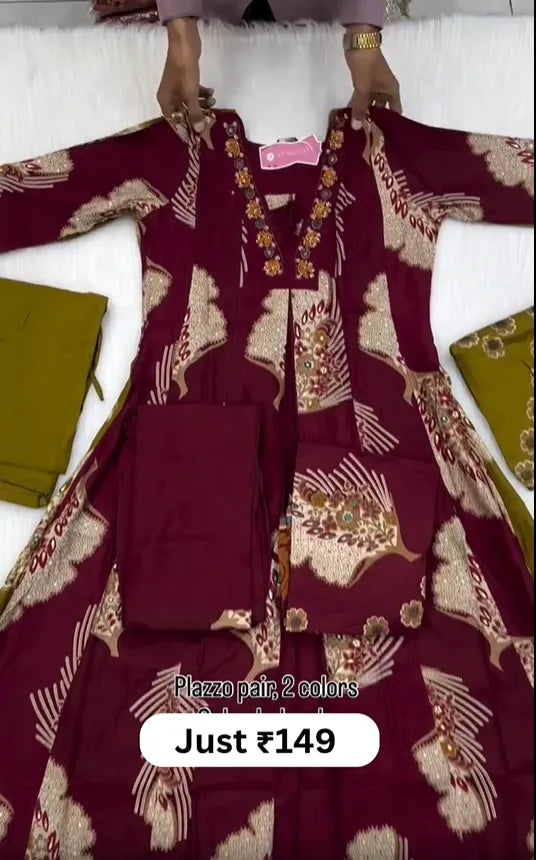 Cotton V-Shape Kurti – Elegant Everyday Comfort 👗