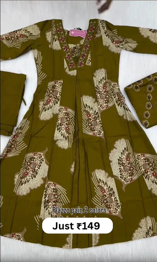 Cotton V-Shape Kurti – Elegant Everyday Comfort 👗