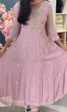 Elegant Pastel Pink Anarkali Suit