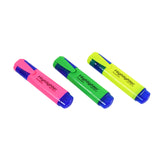 Highlighter Pen Assorted Colours Water Based Broad Tip Writing Marker (3 Pcs Set)