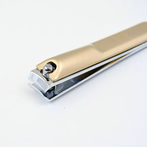 Stainless Steel Folding Portable Large Nail Clippers With Nail File (1 Pc)