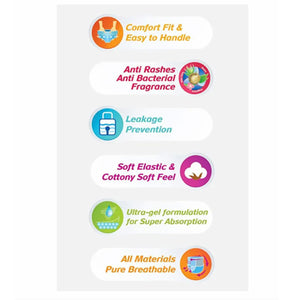 0973 Medium Champs Dry Pants Style Diaper- Medium (5 Pcs) Best For Travel  Absorption Champs Baby Diapers Champs Soft And Dry Baby Diaper Pants (M 5 Pcs )