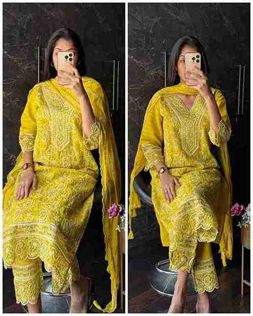 COTTON PAKISTANI EMBROIDERED SUIT SET