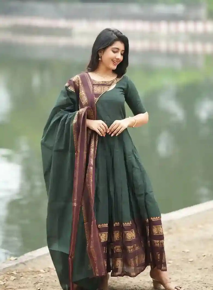 Kanchi Cotton Anarkali with Dupatta