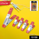 Metal Spring Clamps Heavy Duty Spring Metal Clips Clamp  (5 Pcs Set)