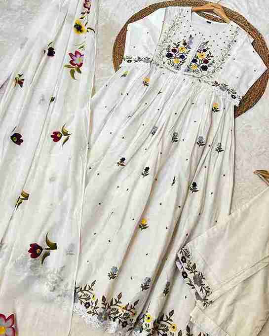 Elegant Cotton Anarkali Dress