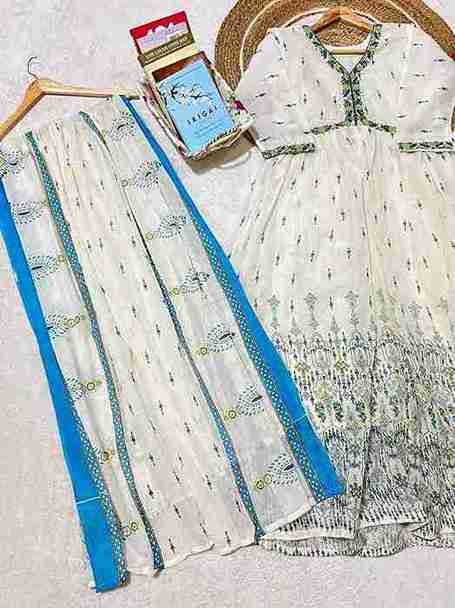 Elegant Cotton Anarkali Dress