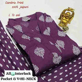 HI-VNECK KURTI WITH PANT SET