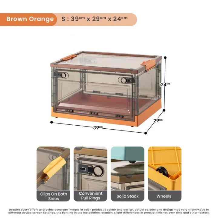 Scilla Large Capacity Portable Transparent Storage Box Foldable Multipurpose Household Storage Cabinet