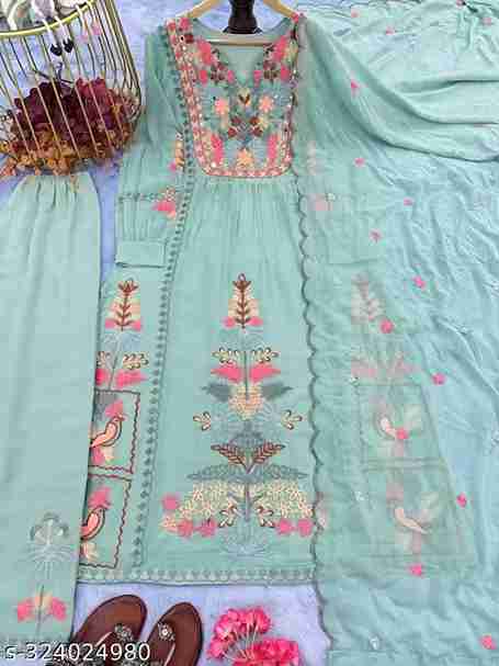 Elegant Mirror Work Kurta Set