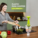 2in1 Press Vegetable Choppers For Kitchen (1100 Ml)