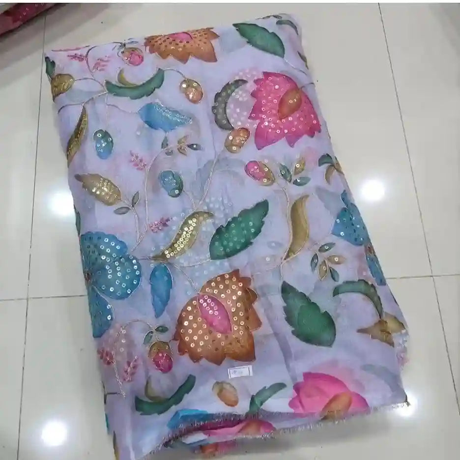 Elegant Flower Saree