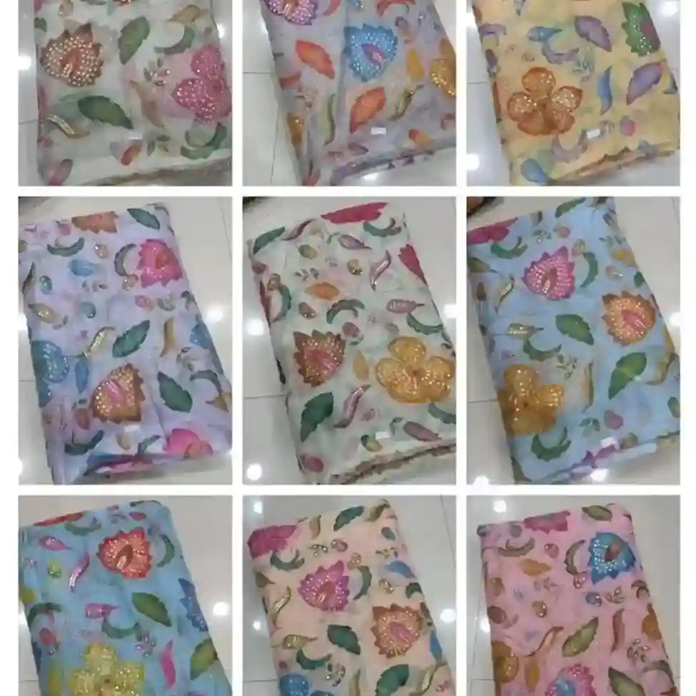 Elegant Flower Saree