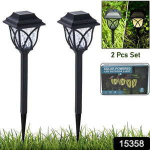 Solar Pathway Lights Outdoor Garden Lights (2 Pcs Set)