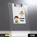 4080 Transparent Premium Exam Pad Best For Students In All Exams Unbreakable Flexible Board With A Centimeter Measuring Side Pad For School  Exam Use