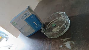Transparent Ashtray Cigarettes Holder Home Office And Bar Tone Hotel Restaurant Indoor (1 Pc)
