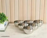 STAINLESS STEEL 6 PCS BOWLS FOR VEGETABLES,SOUP