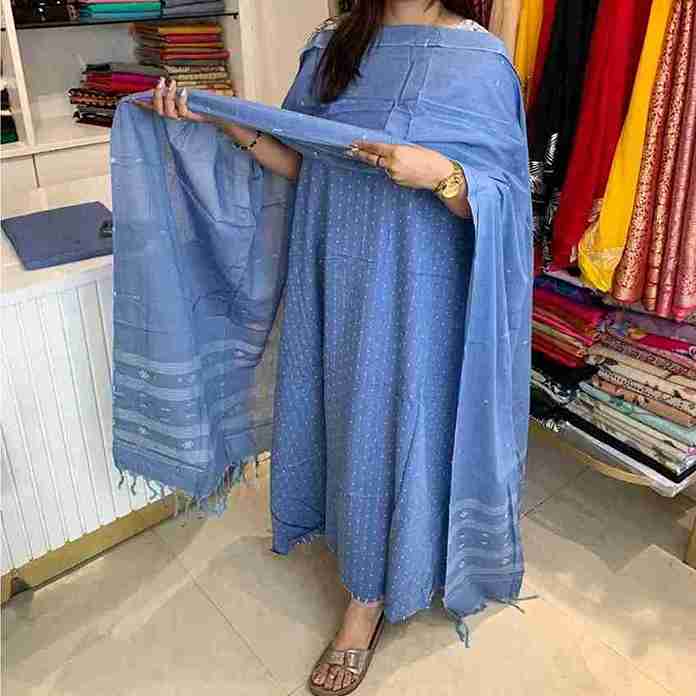 Handloom cotton suit