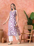 Women Floral Print Pure Cotton Straight Kurta