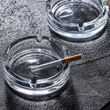 4061 Glass Classic Crystal Quality Cigar Cigarette Ashtray Round Tabletop For Home Office Indoor Outdoor Home Decor