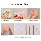 2177 Magic Sticker Series Self Adhesive Mop And Broom Holder