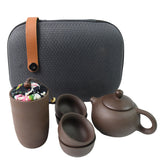Portable Kung Fu Tea Set With A Portable Travel Bag (Set Of 6pcs)