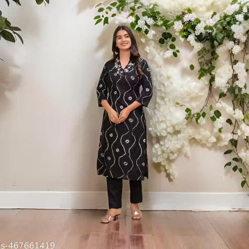 Premium Embroidered Kurti Set | Party Wear