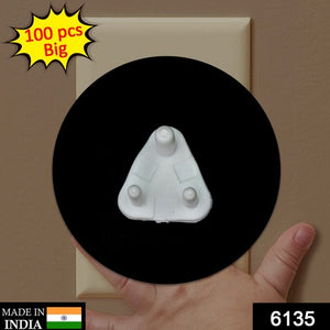 6135 Baby Safety Big Electrical Socket Cover Outlet Plug Protector (Pack Of 100pc)