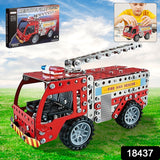 Metal Diy Fire Truck Building Blocks For Kids (Fire Truck  292pcs Of Truck Tool  1 Set)
