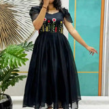 Latest Beautiful Stylist Gown with Handowk