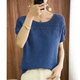 T-shirt New Neck Sweater Casual Top Women's T-shirt Loose Pullover Large Size