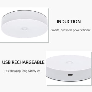 8 Led Night Lights With Usb Charging  Double-sided Adhesive Pads(1 Pc)