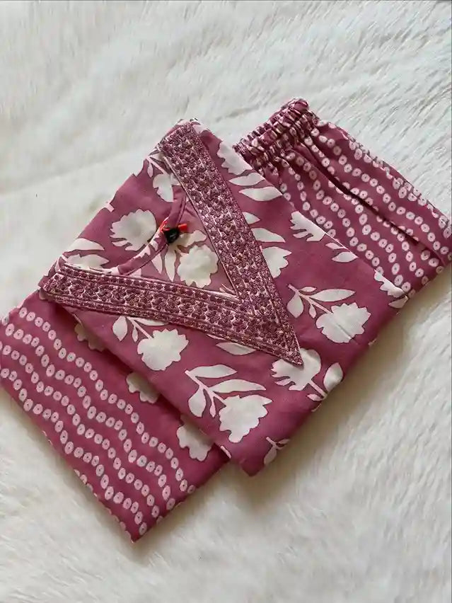 Cotton kurti set with duppatta