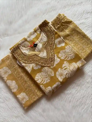 Cotton kurti set with duppatta