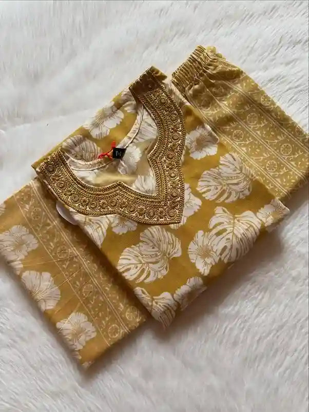 Cotton kurti set with duppatta