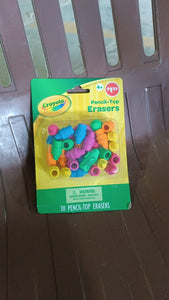 Pencil Top Eraser Rubber Erasers (1 Pc  Mix Color)