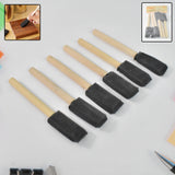 Multipurpose Sponge Brushes For Painting With Wooden Handles (6 Pcs Set)