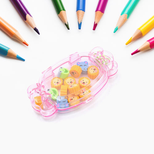 8831 Cute School Eraser Set Cute Eraser Multi Design Rubber Erasers For Pencil Cleaning Stationery School Student Girl Kids (15 Pc In1 Set)