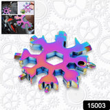 Durable  Portable 18 In 1 Snowflake Multi-tool Snowflake Bottle Opener Flat Phillips Screwdriver Kit Wrench