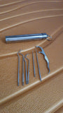 7 In 1 Stainless Steel Toothpick Flossier Set (1 Set  With Case)