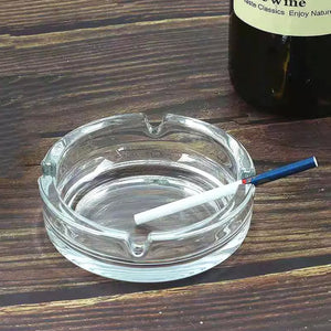 4061 Glass Classic Crystal Quality Cigar Cigarette Ashtray Round Tabletop For Home Office Indoor Outdoor Home Decor