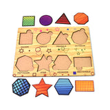 Wooden Triangles Puzzle Learning Educational Board (1 Set  2820 Cm)