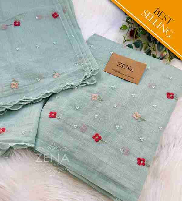 Delicate Pink Embroidered Suit