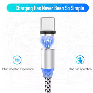 3 In 1 Magnetic Multi Charging Cable (1 Pc)